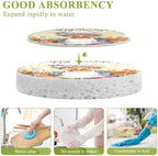 Fall Cute Turkey Thanksgiving Sponges Kitchen for Dishes Wood Pulp Dish Scrubber Sponge for Cleaning Non-Scratch, Household Supplies 3 Pack - Image 3