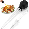 SCHVUBENR Large Turkey Baster with Cleaning Brush - Premium Baster Tool for Cooking - Easy to Use & Clean - Powerful Bulb Baster Syringe - Dishwasher Safe - Thanksgiving, Christmas Essentials - Black by SCHVUBENR