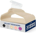 SereneLife Velvet Hangers – 30 Pack, Slim & Space Saving for Closets