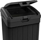 Outdoor Trash Can with Hinged Lid, 33 Gallon Capacity, Built-in Handles - Image 4