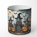 Caroline's Treasures DAC2284CDL Witches Spooky Halloween Decorative Soy Candle Nature Soy Wax Essential Oil Home Decor Ideal for Bedroom Kitchen Bath Office Gift, 10 oz