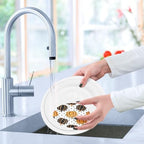 Pumpkin Black Polka Dish Scrub Sponges Kitchen Halloween Non Scratch Reusable Compressed Cellulose Sponge Hanging for Household Cleaning Washing Dishes Pots and Pans 3 Pack - Image 7