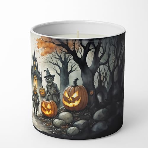Caroline's Treasures DAC2262CDL Orcs Spooky Halloween Decorative Soy Candle Nature Soy Wax Essential Oil Home Decor Ideal for Bedroom Kitchen Bath Office Gift, 10 oz