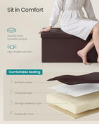 SONGMICS Storage Ottoman Bench, 43.3 Inches Folding Foot Rest Stool