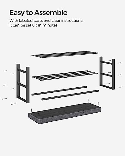 SONGMICS Shoe Bench, Storage Bench, Entryway Bench with Cushion