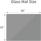 Tempered Glass Floor Mat for Office Chair, for Carpeted or Hard Floor, - Image 7