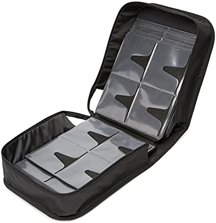 Amazon Basics Polyester CD/DVD Portable Storage Binder,400-capacity,Black,(Pack of 3)