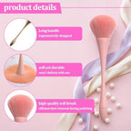 2Pcs Nail Dust Brush Cleaner,Large Makeup Brush Blush Brush Manicure Clean Up Tool,Soft Nail Art Dust Cleaner Brush for Acrylic Application and Makeup - Image 3
