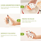 YETTASBIN Thanksgiving Pumpkin 3PCS Wood Pulp Scrub Sponges, Reusable Absorbent Household Cleaning Sponge Non-Scratch Kitchen Dish Sponges, Multi-Surface Safe Scrubber for Nonstick Pans, Pots - Image 4