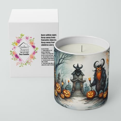 Caroline's Treasures DAC2247CDL Krampus The Christmas Demon Spooky Halloween Decorative Soy Candle Nature Soy Wax Essential Oil Home Decor Ideal for Bedroom Kitchen Bath Office Gift, 10 oz