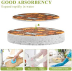Autumn Leaves Dragonflies Pumpkins Dish Scrub Sponges Kitchen Non Scratch Reusable Compressed Cellulose Sponge Hanging for Household Cleaning Washing Dishes Pots and Pans 3 Pack - Image 3