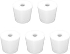 Labasics 5-Pack 6# Single-Hole Silicone Stoppers, Durable and Reusable Silicone by Labasics