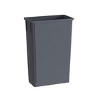 23 Gallon Gray Slim Jim Trash Can by Krollen+Industrial