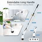 TUYU Electric Spin Scrubber, Cordless Cleaning Brush for Bathroom,Home