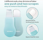 Blackhead Remover Tool,Black Head Remover for Face Nose-2 in 1 Pore Cleaning Brush Face Scrubber Skin Care Scraper Mask Applicator Spatula for Men Women Pore Cleansing (Blue) - Image 5