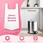 2.6 Gallon Scented Trash Bags with Handles (300 Bags) Small Bathroom Garbage Bags Wastebasket Can Liners for Home Office Bins (Cherry Blossom, 300 ct.)