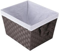 Whitmor Woven Strap Storage Tote Basket with Liner - Espresso