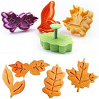 Cake Leaves Baking Pie Crust Cutters Set of 4 Random Color