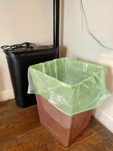 8 Gallon Trash Bags Colored - Extra Thick Medium Garbage Bags 1.1 mil Strong, Leakage-Free,Unscented 30 Liter Thick for Bathroom, Office, Kitchen Waste Basket Trash Can (Green, 200 Count)