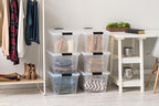 IRIS USA 6-Pack 32 Quart Storage Bins with Lids, Clear