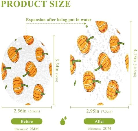 3PCS Scrub Sponges Thanksgiving Pumpkins Orange Pop-up Dish Sponge for Cleaning Kitchen Bathroom Household Non-Scratch Scrubber - Image 2