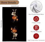 Funny Halloween Pumpkin Skeleton Bathroom Hand Towel, 16x24 in - Image 7