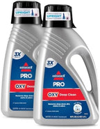 Bissell PRO OXY Carpet Deep Clean Solution,for use in leading upright carpet cleaners,48oz,Removes deep down dirt,stains & odors,(Pack of 2)