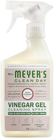 Mrs. MEYER'S CLEAN DAY Vinegar Gel Cleaning Spray, Apple Blossom, 16 Fl Oz (Pack of 6)