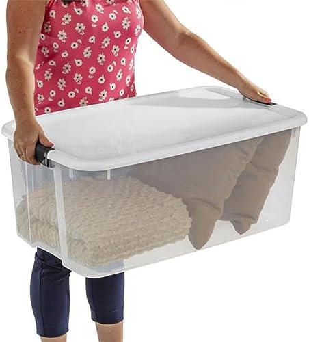 Sterilite Ultra Latch Box with Lids for Home and Office, 116 Quart, 4-Pack