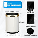 FORID Black Small Trash Bags, 8 Gallon Garbage Bags, Wastebasket Bin Liners 110 Count Plastic Trash Bags for Bathroom Bedroom Office Garbage Can 15 Liters - Durable & Thick Trash Bag