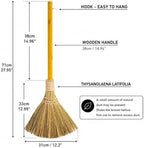 Vietnamese Straw Broom, Natural Sweeping Whisk Broom