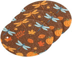 Autumn Leaves Dragonflies Pumpkins Dish Scrub Sponges Kitchen Non Scratch Reusable Compressed Cellulose Sponge Hanging for Household Cleaning Washing Dishes Pots and Pans 3 Pack by KOCOART