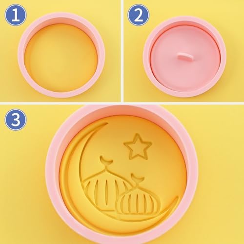 8 Pcs Happy Birthday Cookie Molds New Year Spring Festival 3D Biscuit Mould Baking Tool Easter Cartoon Stamps for Biscuits (Eid al-Fitr E) - Image 2