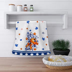 OHSUL Chinoiserie Fall Pumpkin Kitchen Dish Towels Dishcloth 16x24 Set of 2 - Image 4