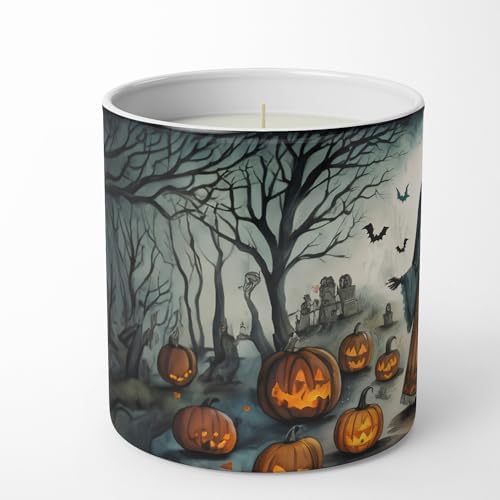 Caroline's Treasures DAC2254CDL La Llorona Skeleton Spooky Halloween Decorative Soy Candle Nature Soy Wax Essential Oil Home Decor Ideal for Bedroom Kitchen Bath Office Gift, 10 oz