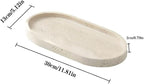 Natural Marble Tray, Oval Vanity Decorative Tray - Image 2