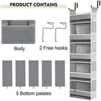 2 Pack Over The Door Hanging Organizer 5-Shelves and 10 Side Pockets, Over The - Image 7