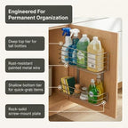 Household Essentials 1228-1 Double Basket Door Mount Cabinet Organizer | Mounts to Solid Cabinet Doors or Wall