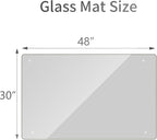 30" x 48" Glass Chair Mat, 1/5" Thick Office Chair Mat - Image 8