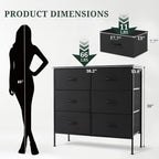 6-Drawer Dresser for Bedroom, Anti-Tip Wide Storage Organizer