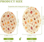 Autumn Leaves Berries Dish Scrub Sponges Kitchen Fall Acorns Non Scratch Reusable Compressed Cellulose Sponge Hanging for Household Cleaning Washing Dishes Pots and Pans 3 Pack - Image 2