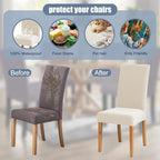 BIETYONE Waterproof Dining Chair Covers, Stretch Seat Protector, Washable