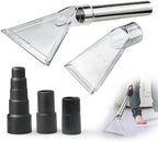 Universal Clear Vacuum Extraction Accessory with 1-1/4“,1-7/8” and 2-1/2” Adapter,Compatible with All Shop Vac Extractor,Wet Dry Vacuum Cleaner Attachments for Upholstery,Carpet Cleaning,Car Detailing