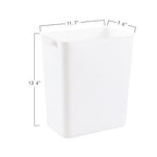 4.5 Gallon Deskside Plastic Wastebasket Rectangular, Open Garbage Container - Image 2