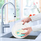 Starfish Waves Summer Dish Scrub Sponges Kitchen Beach Scene Non Scratch Reusable Compressed Cellulose Sponge Hanging for Household Cleaning Washing Dishes Pots and Pans 3 Pack - Image 7