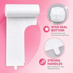 2.6 Gallon Scented Trash Bags with Handles (300 Bags) Small Bathroom Garbage Bags Wastebasket Can Liners for Home Office Bins (Cherry Blossom, 300 ct.)