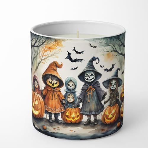 Caroline's Treasures DAC2221CDL Trick or Treaters Spooky Halloween Decorative Soy Candle Nature Soy Wax Essential Oil Home Decor Ideal for Bedroom Kitchen Bath Office Gift, 10 oz