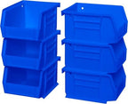 Akro-Mils 30210 AkroBins Plastic Storage Bins, 5"x4"x3", Blue, 6-Pack