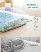 SONGMICS Vacuum Storage Bags, Rechargeable Portable Electric Pump, 15 Pack