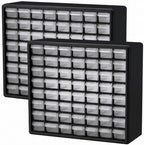 Akro-Mils 64-Drawer Plastic Storage Cabinet, 20-Inch W x 6-Inch D x 16-Inch H | Black | Model 10164 | Garage Organization